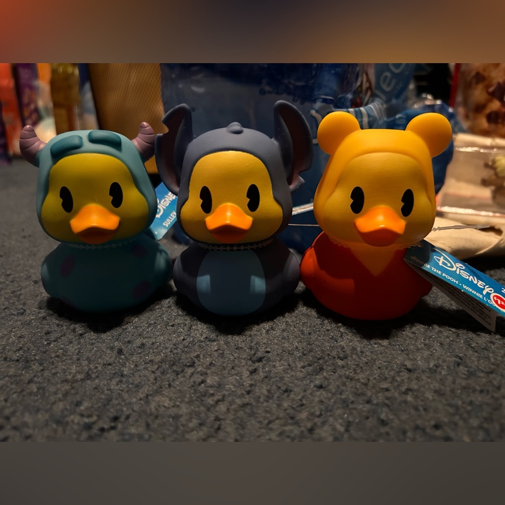 Disney’s Winnie the Pooh Bear, Sully from Monster’s Inc and Stitch Rubber Ducks